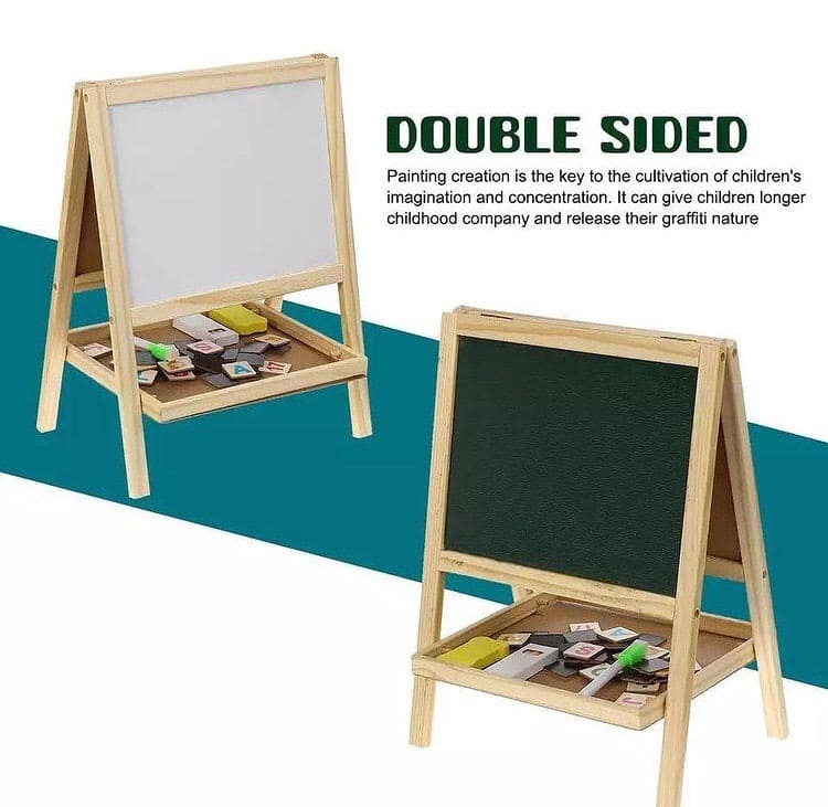 Double Sided Magnetic Writing Black & White Board, Magnetic Writing Board, Mini Wooden Writing Board Double Sided Magnetic Writing Black & White Board, Magnetic Writing Board, Mini Wooden Writing Board